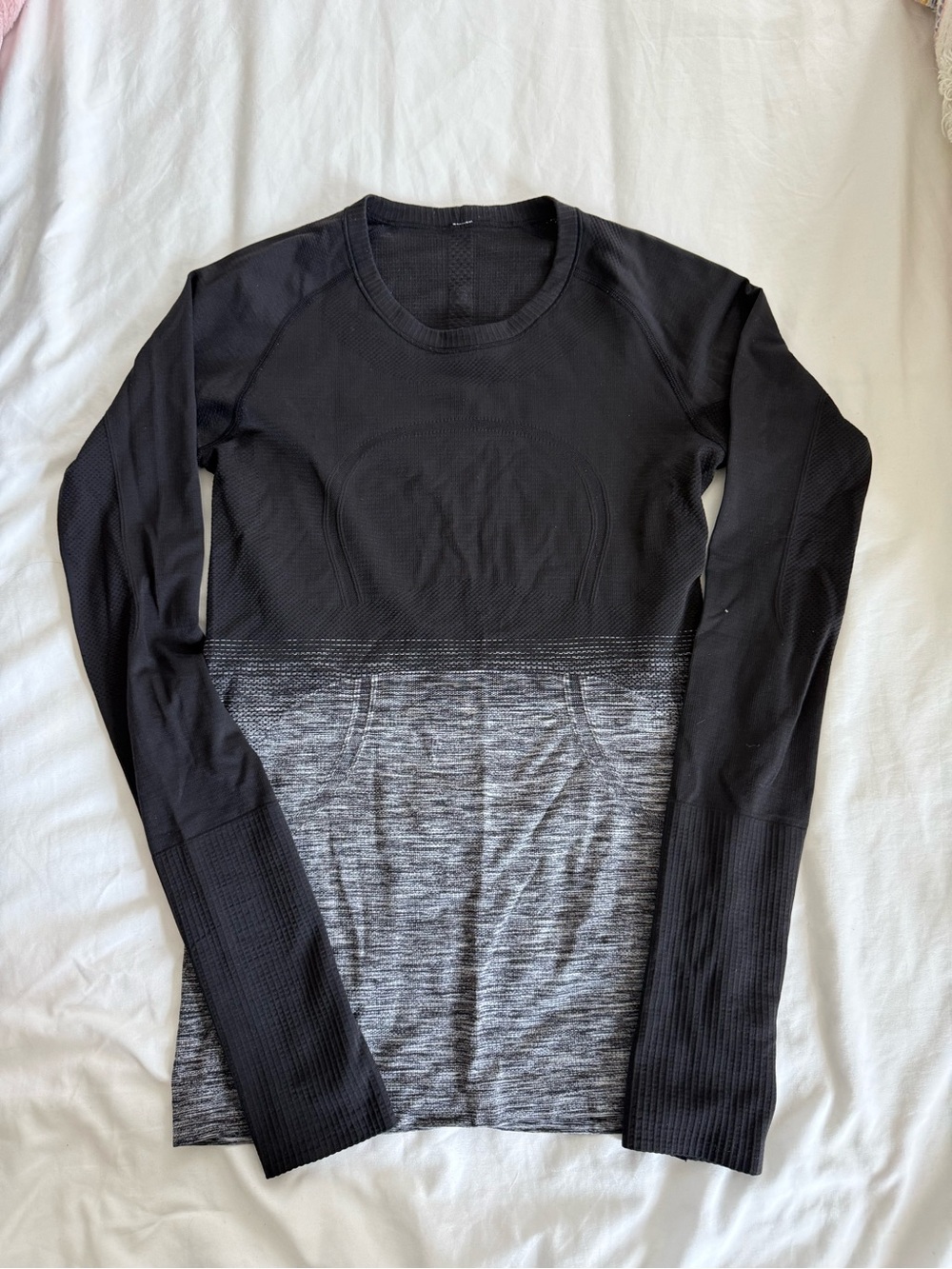 lululemon athletica Black and Gray Long Sleeve Tee